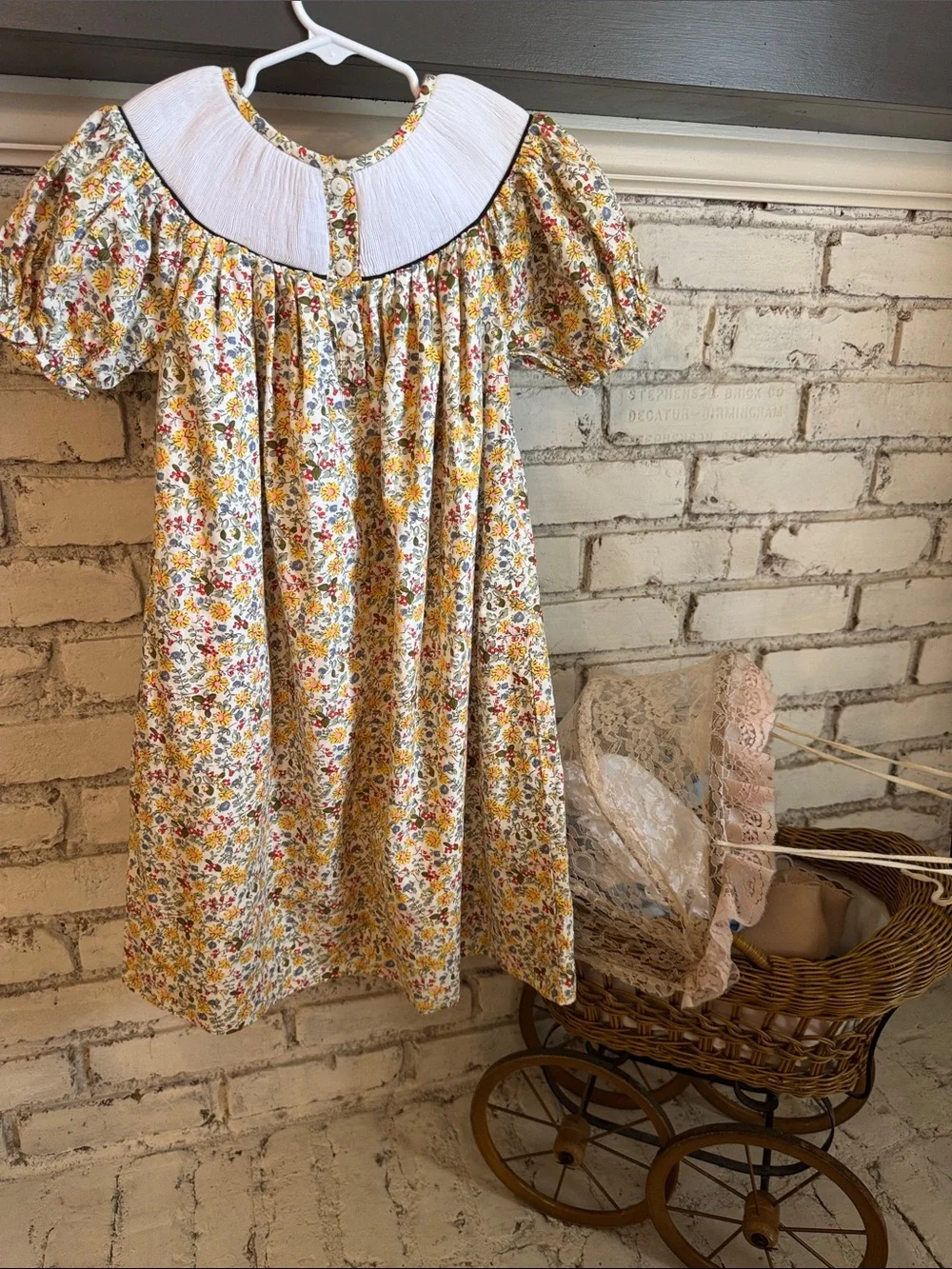 Wee Belles and Beaus Girls' Yellow Floral Pumpkin Smocked Dress fall!!!!